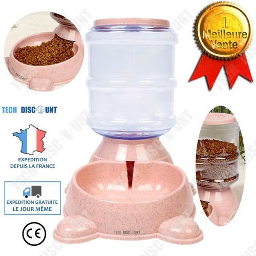 Td® Bol Distributeur Automatique Gamelle Animaux Domestiques Programmable Nourriture Chat Chien Manger Alimentation Eau Croquettes