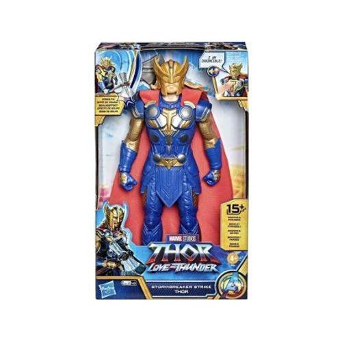Figurine Pour Avengers : Thor Deluxe 30 Cm Avec Sons - Super Heros - Personnage Articulé Marvel - Jouet - Set Garçon + 1 Carte Tigre