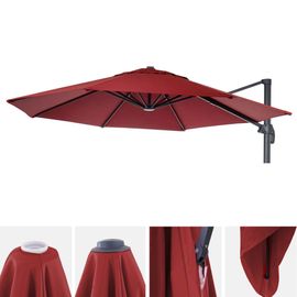 Housse De Parasol Hwc-A96, 8 Baleines Rondes Ø4m 220g/M² Polyester, Housse De Rechange P.Ex. Pour Parasol Ampli Hwc-A96   Bordeaux