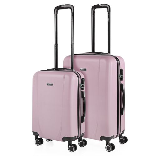 Set De 2 Valises De Voyage Rigides 4 Roues Trolley ABS. Résistantes Et Légères. Poignée 2 Anses Et Cadenas. Petite Et Moyenne. 71115