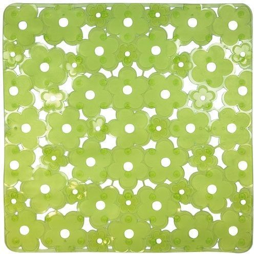 Fond D'évier Fleurs Vert Transparent 32x32cm