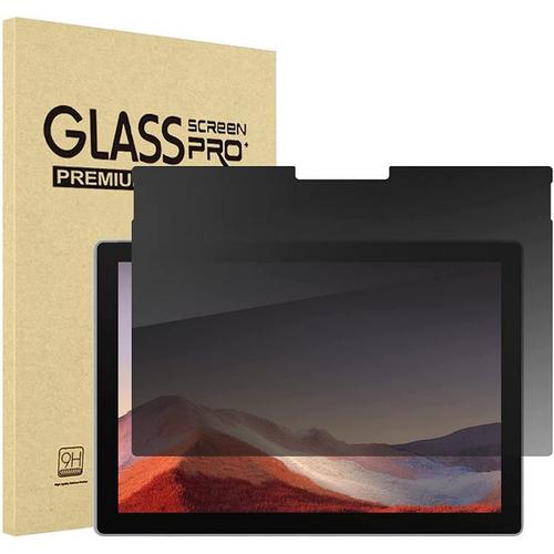 Protecteur d'écran 12.3 pouces Film en verre trempé Anti-espion pour filtre de confidentialité pour Surface Pro 7 Plus Pro 7 Pro 6 Pro 5 Pro 4