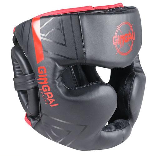 Xb Rouge - M - Casque De Boxe Professionnel En Cuir Pu Pour Enfant Et Adulte,Protecteur De Tête De Compétition Pour Mma, Muay Thai, Kickboxing, Garde Tête De Qualité Supérieure,