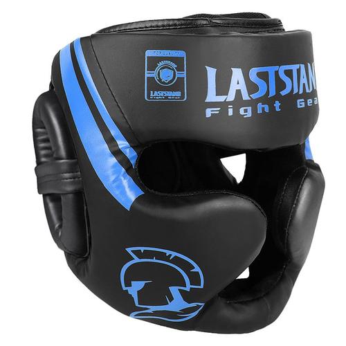 Qw Bleu - S - Casque De Boxe Professionnel En Cuir Pu Pour Enfant Et Adulte,Protecteur De Tête De Compétition Pour Mma, Muay Thai, Kickboxing, Garde Tête De Qualité Supérieure,