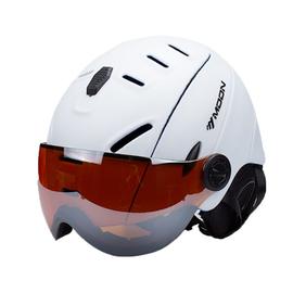 Casque de ski moulé intégralement pour sports de neige, lunettes