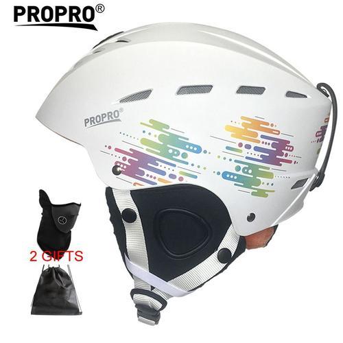 Blanche - M(55-58cm) - Casque De Ski De Sécurité Pour Hommes Et Femmes, Sports De Plein Air, De Snowboard, De Skateboard, Moulé Intégralement, Nouveau