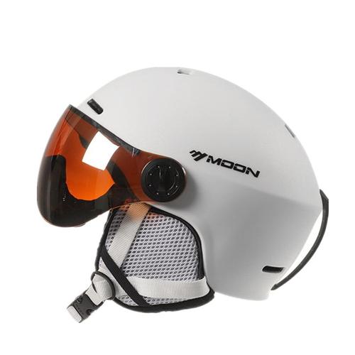 Blanc - M(55-58)Cm - Casque De Ski Pc + Eps Moulé Intégralement, De Haute Qualité, Pour Sports De Plein Air, Snowboard, Skateboard