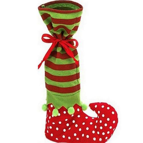 Sac Cadeau De Noël Pour Enfants, Fournitures De Noël, Bottes Elfes, Sac À Bonbons Avec N¿Ud Papillon, 20 Pièces