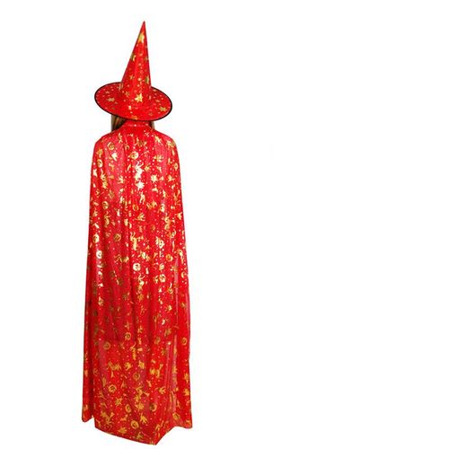 Costumes D'halloween Pour Enfants Et Adultes, Cape De Sorcière, Robe Avec Chapeau Pointu, Cosplay, Fournitures De Fête D'halloween
