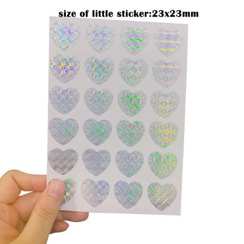 Autocollant Laser Vierge Récompense D'amour, Étiquette Flash Récompense Couleur Visage C¿Ur 23mm, 600 Pièces, Papeterie Pour Enfants