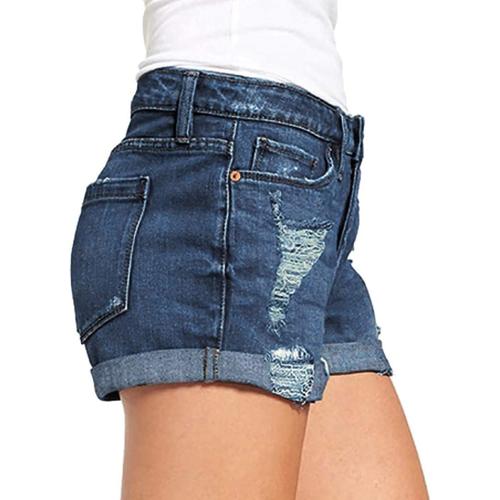 Taille Haute Taille Courte Slim Pantalons Pantalons Court Femmes Jeans Hole Sexy Pantalons Vélo Shorts Hommes