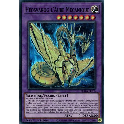 Yu Gi Oh Rota Fr035 Héosvarog L'aube Mécanique Super Rare
