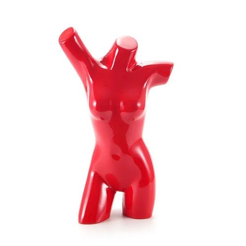 Mini Mannequin Demi-Corps en ABS pour Soutien-Gorge et Sous-Vêtements,Affichage de la Fenêtre du Torse - Type No.03 Red