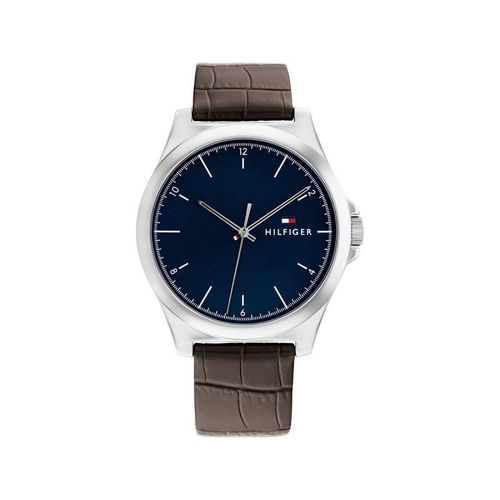 Tommy Hilfiger Norris Montre Homme Acier Cuir Marron 1710549