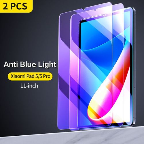 Verre Trempé Pour Xiaomi Mi Pad 5 11 Pouces Pad 5 Pro 12.4 Pouces Tablette 9h Protecteur D'écran Hd Anti Blue Ray Avec Outil
