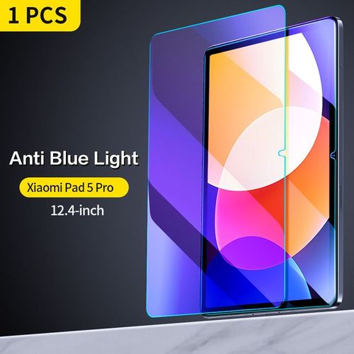 Verre Trempé Pour Xiaomi Mi Pad 5 11 Pouces Pad 5 Pro 12.4 Pouces Tablette 9h Protecteur D'écran Hd Anti Blue Ray Avec Outil
