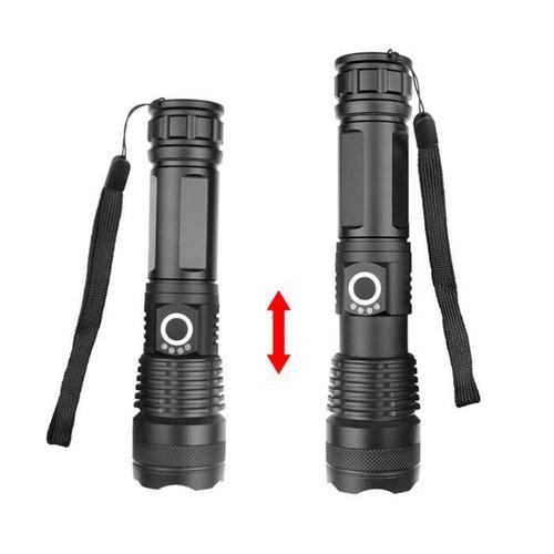 Lampe Electrique Xhp50 Super Bright Led Flashlight Rechargeable Usb With Charging Display Brf90502004_San1795 Bo94244