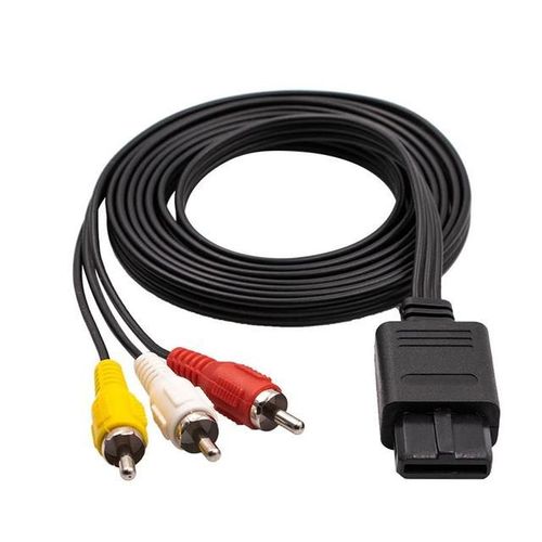 Cordon Audio Et Vidéo Pour Nintendo 64 1.8m Câble Av Vers Rca Pour Super Nintendo Game Cube N64 Snes Ngc Sfc