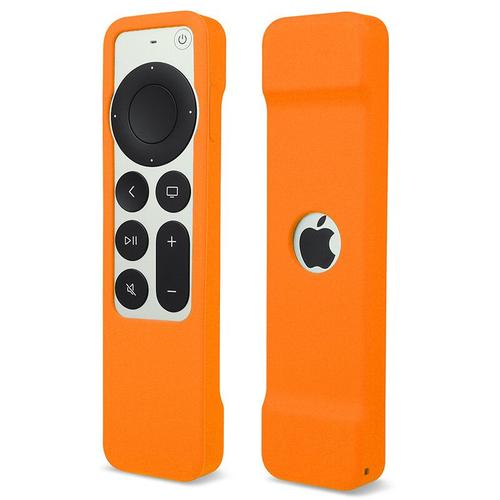 Housse de protection en Silicone pour télécommande Apple TV 4K Siri  2021,housse antichoc antidérapante pour télécommande - Type orange