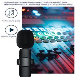 Microphone Lavalier sans fil K35 Pro, AUX, 3.5mm avec réduction du