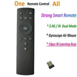 Acheter Télécommande sans fil G10 2,4 GHz avec récepteur USB, commande  vocale pour Android TV Box PC portable