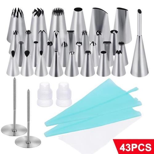 Sundix Douilles Patisserie Inox 43 Pcs Set Professionnel De Patisserie Poches À Douille My11742 Mo22345