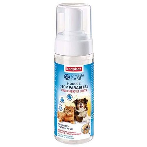 Beaphar Dimethicare Mousse Stop Parasites Pour Chiens Et Chats - 150ml