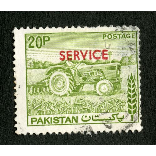 Timbre Oblitéré Pakistan, Service, Postage, 20 P