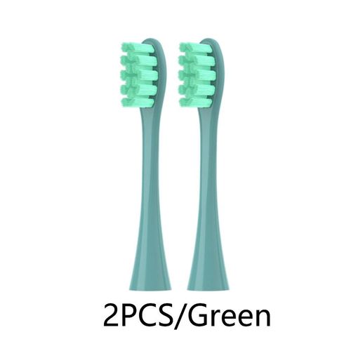 Brosses À Dents Soniques Remplaçables,Recharges Sous Vide,Buses À Poils Souples Dupont,2-3 Pièces - Type 2green