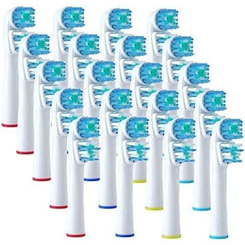 T¿ºte De Brosse ¿¿ Dents ¿¿Lectrique",Compatible Avec Braun,Oral B,Pro Smart Vitality,Genius,Triumph,Teen Kids,"20 Pi¿¿Ces - Type 20pcs Dual Clean