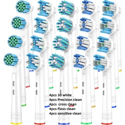 T¿ºte De Brosse ¿¿ Dents ¿¿Lectrique",Compatible Avec Braun,Oral B,Pro Smart Vitality,Genius,Triumph,Teen Kids,"20 Pi¿¿Ces - Type 20pcs Various B
