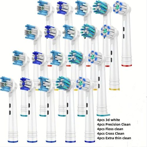 T¿ºte De Brosse ¿¿ Dents ¿¿Lectrique",Compatible Avec Braun,Oral B,Pro Smart Vitality,Genius,Triumph,Teen Kids,"20 Pi¿¿Ces - Type 20pcs Various D
