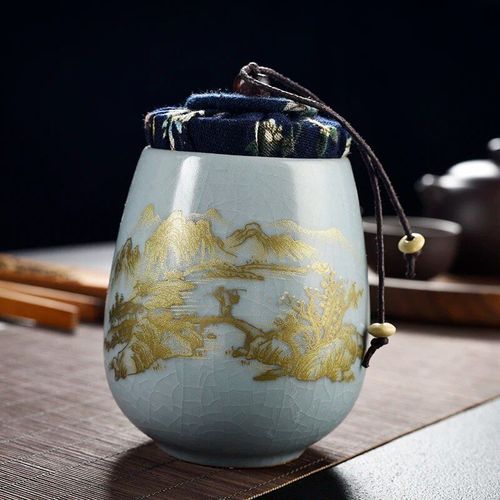 Théière En Céramique Ancienne Avec Réservoir De Stockage,Boîtes À Thé De Voyage Oolong,Boîte À Thé Portable Chinoise,Boîte À Café,1pc