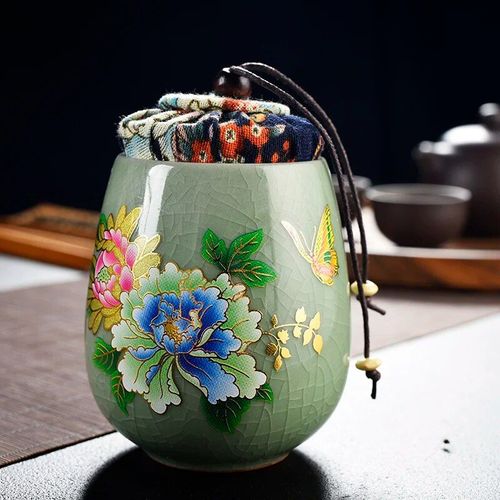Théière En Céramique Ancienne Avec Réservoir De Stockage,Boîtes À Thé De Voyage Oolong,Boîte À Thé Portable Chinoise,Boîte À Café,1pc