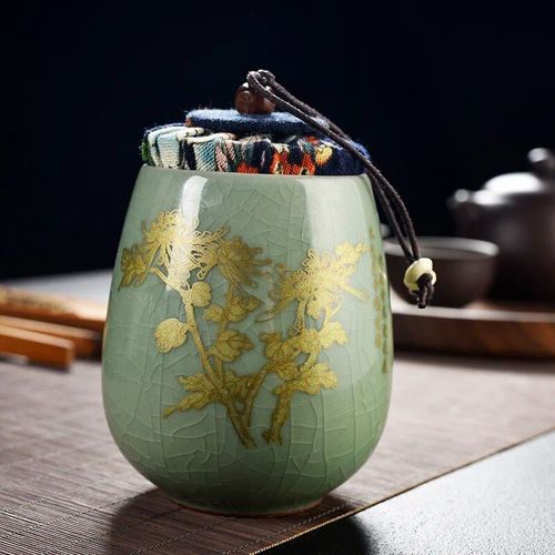 Théière En Céramique Ancienne Avec Réservoir De Stockage,Boîtes À Thé De Voyage Oolong,Boîte À Thé Portable Chinoise,Boîte À Café,1pc