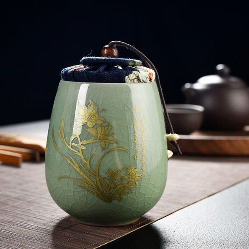Théière En Céramique Ancienne Avec Réservoir De Stockage,Boîtes À Thé De Voyage Oolong,Boîte À Thé Portable Chinoise,Boîte À Café,1pc