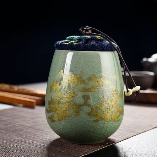 Théière En Céramique Ancienne Avec Réservoir De Stockage,Boîtes À Thé De Voyage Oolong,Boîte À Thé Portable Chinoise,Boîte À Café,1pc