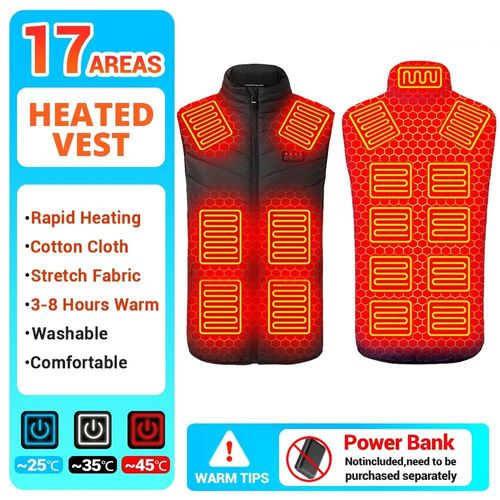 Veste Thermique À Infrarouge Usb Pour Homme,Vêtement D'hiver Électrique Pour Randonnée,Taille 6xl,21 Zones De Chauffage
