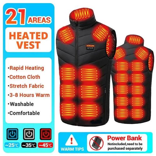 Veste Thermique À Infrarouge Usb Pour Homme,Vêtement D'hiver Électrique Pour Randonnée,Taille 6xl,21 Zones De Chauffage