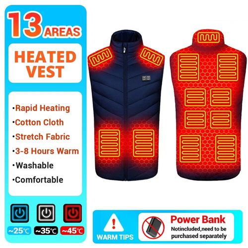 Veste Thermique À Infrarouge Usb Pour Homme,Vêtement D'hiver Électrique Pour Randonnée,Taille 6xl,21 Zones De Chauffage