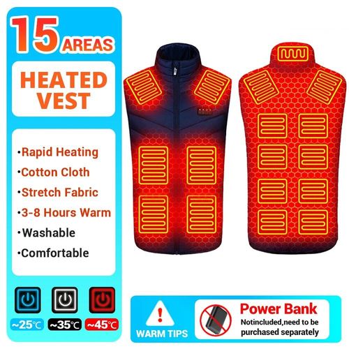 Veste Thermique À Infrarouge Usb Pour Homme,Vêtement D'hiver Électrique Pour Randonnée,Taille 6xl,21 Zones De Chauffage