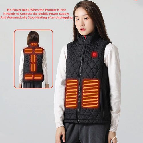 Combinaison Chauffante Électrique Infrarouge Pour Femme,Veste Chaude Thermique Flexible,Vernis Coton,Usb,Automne Et Hiver