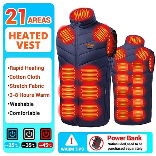 Veste Thermique À Infrarouge Usb Pour Homme,Vêtement D'hiver Électrique Pour Randonnée,Taille 6xl,21 Zones De Chauffage
