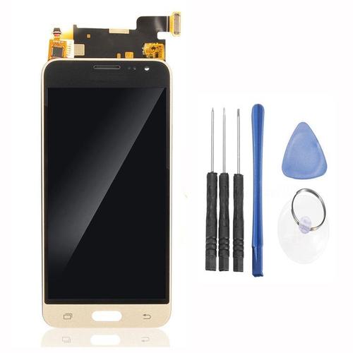 Ecran Complet Lcd Et Tactile Sans Châssis Pour Samsung Galaxy J3 2016 J320f J320fn J320(;Luminosité Réglable)-Or