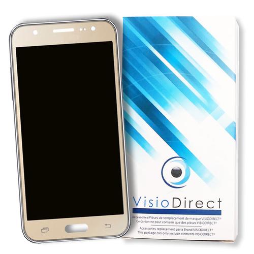 Visiodirect® Ecran Vitre Complet Pour Samsung Galaxy J7 2016 Sm-J710f Or Vitre Tactile + Lcd