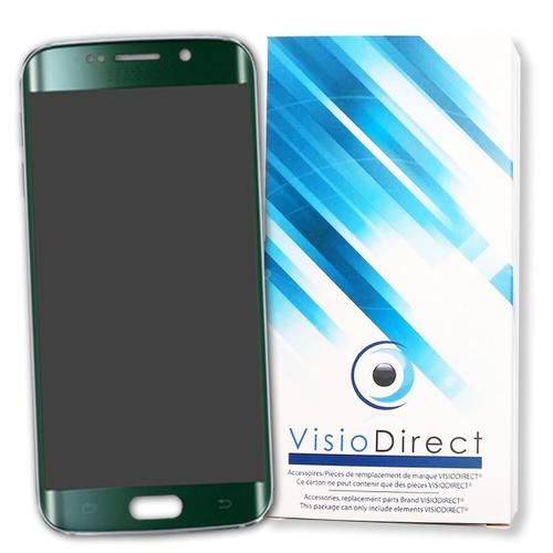 Visiodirect® Ecran Complet Pour Samsung Galaxy S6 Edge Sm-G925f Téléphone Portable Vert Vitre Tactile + Écran Lcd