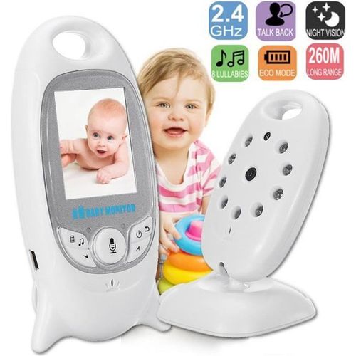 Tempsa Babyphone Camera Surveillance Nouveau Né Enfant Sans Fil Lcd Écoute Bébé Vision Nocturneure