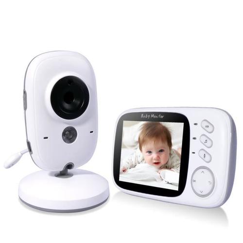 Babyphone Caméra, Cool&Fun Bébé Moniteur Vidéo Sans fil 3,2 Écran LCD  Couleur Ecoute Bébé Vidéo avec Caméra Vision Nocturne,VB603