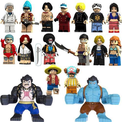 One Piece 17pcs Figurines Action Luffy Bloc De Construction Jouet Compatible Avec Lego Jouet Pour Enfants