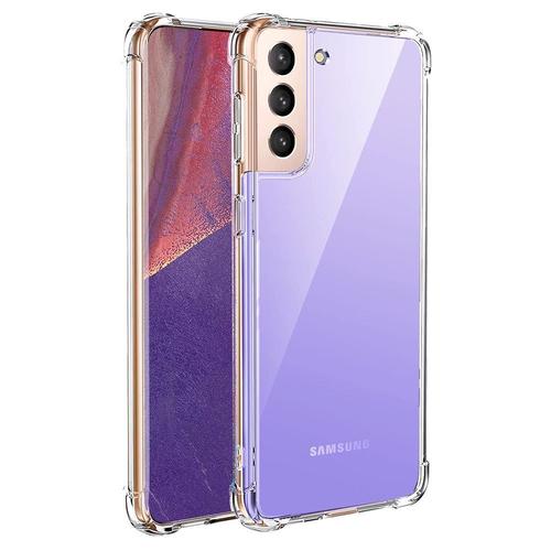 Coque Silicone Tpu Souple Pour Samsung Galaxy S21 5g 6.2"" Anti-Choc Ultra Résistant Avec Coins Renforcés - Transparent